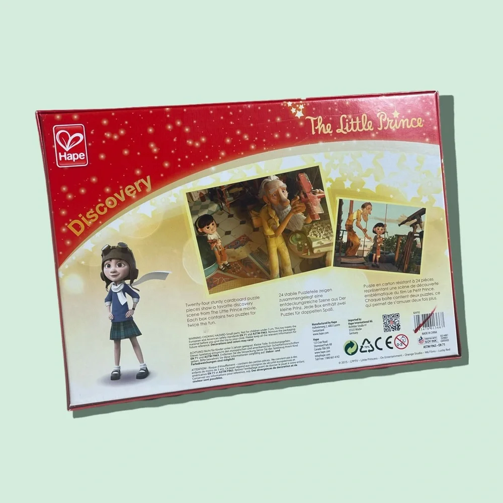 New Hape The Little Prince 2 Ct. Discovery Scene 24 Pc Sturdy Cardboard Puzzle